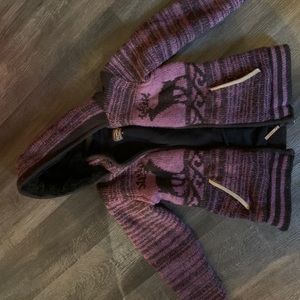 100% wool zippered sweater